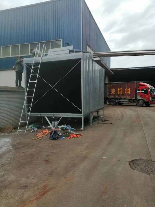 绵阳横流冷却塔安装现场