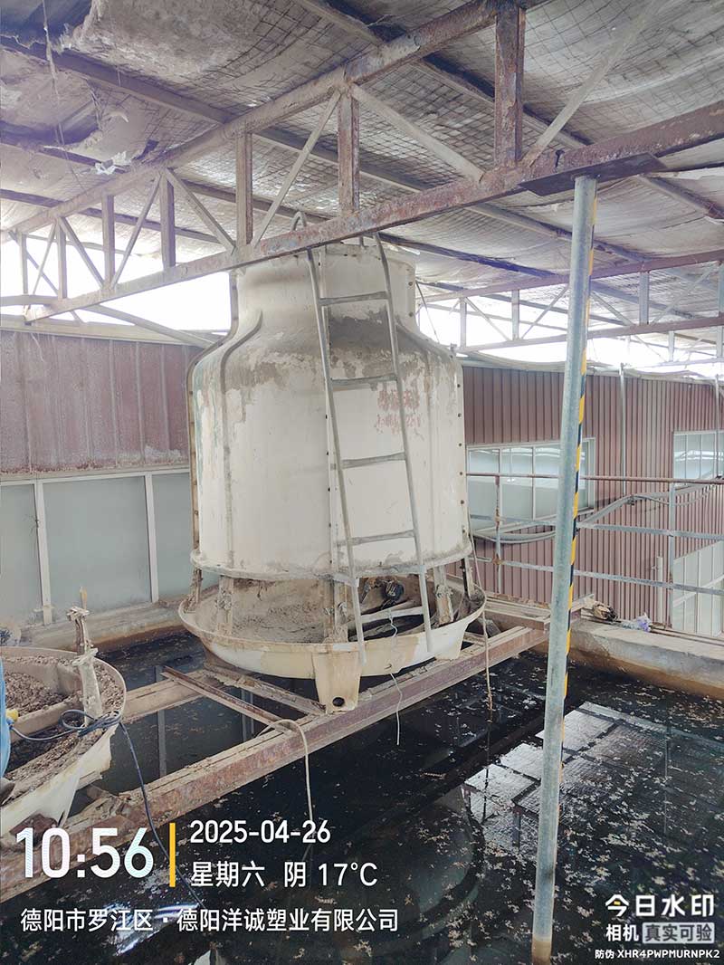 德阳冷却塔,德阳玻璃钢冷却塔冷却塔填料更换，冷却塔搬迁项目现场
