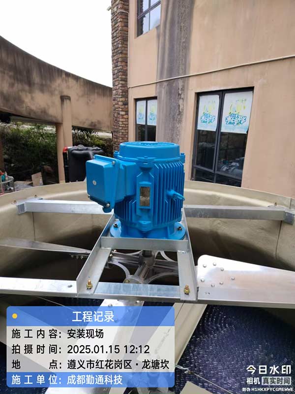 贵州遵义200T 圆形玻璃钢冷却塔安装现场要点总结